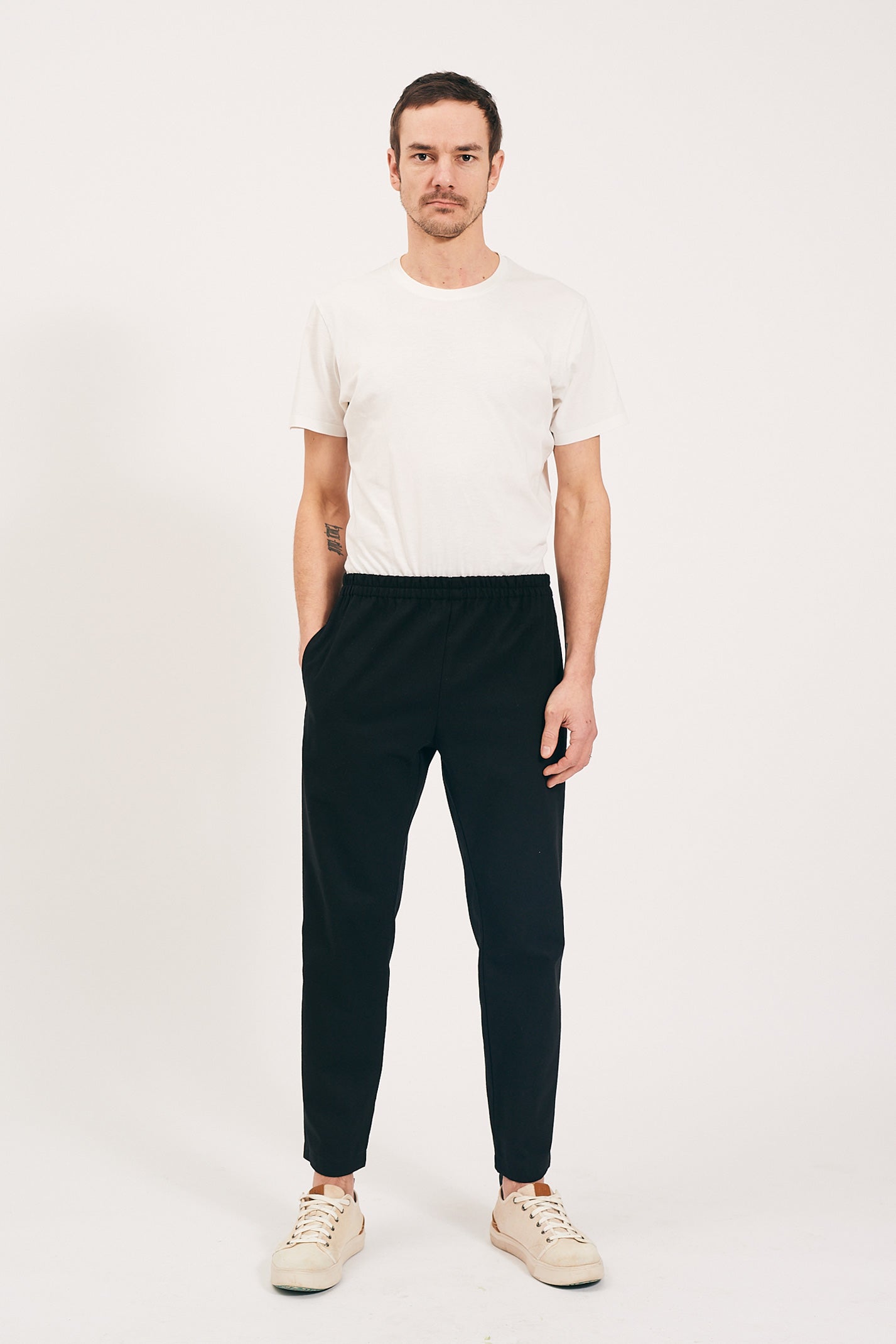 Buy Ether Men Black Super Slim Fit Solid Four Way Stretch Casual Trousers   Trousers for Men 7021650  Myntra